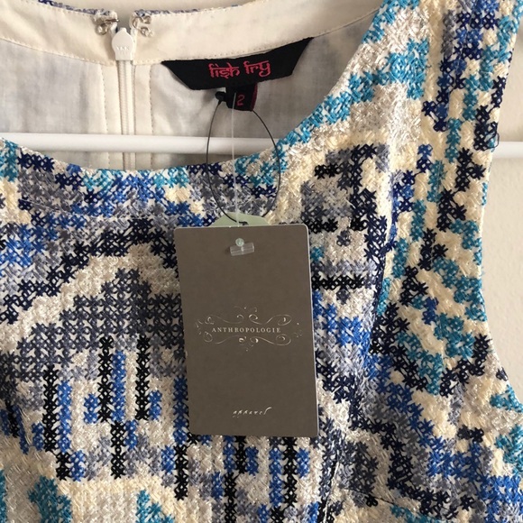 Anthropologie Embroidered Peplum Blouse, Size 2 - Picture 2 of 3